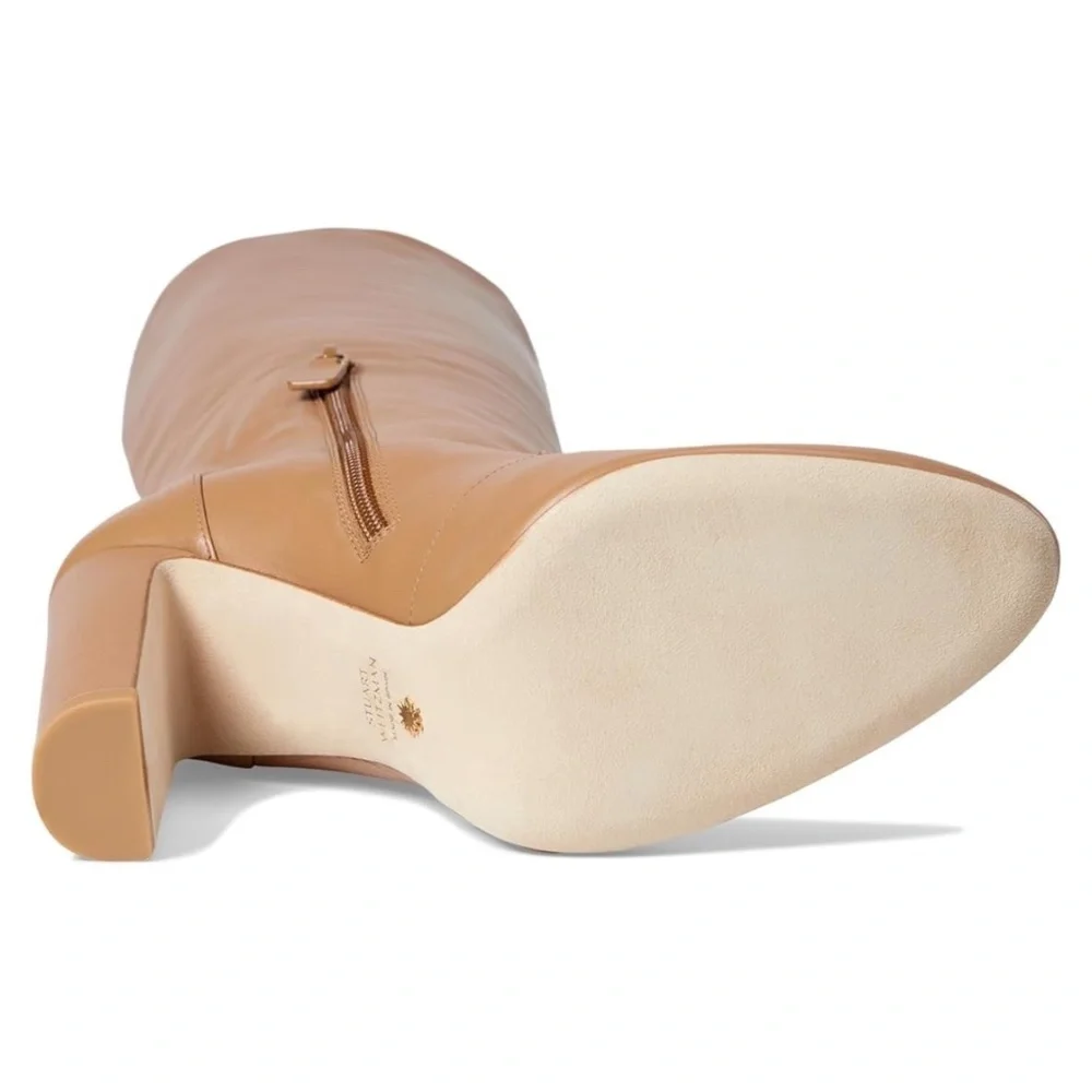 Stuart Weitzman Vida 100 Knee High Boot Tan 9 B, Brand New In Box - Picture 5 of 12